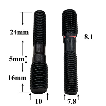Шпилька М8/М10х38х1,25 ремонтная коллектора 406
